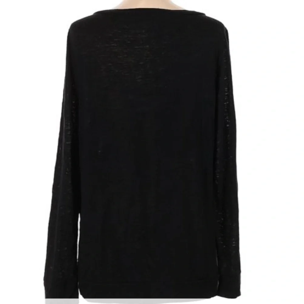 Victoria Secret Shirt Womens Long Sleeve Black Logo - Picture 7 of 8